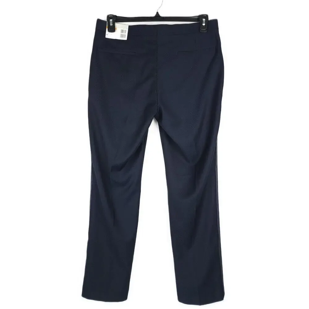 Alfani Mens Slim Fit 2 Piece Tuxedo Suit 38L 32x32 Navy Stretch Diamond Grid NWT